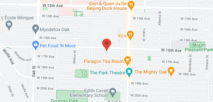 map of 103 592 W 16TH AVENUE